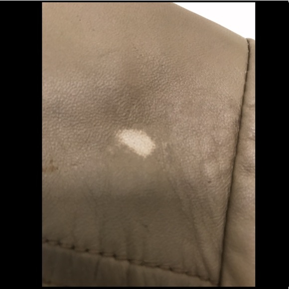 Zara tan leather bomber style jacket size L - Picture 5 of 5